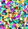 Oasis Fabrics Baby Dinos Packed Dinos Multi Cotton Fabric by the Yard